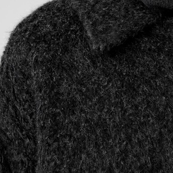 Eileen Fisher NWT s. L Alpaca Boucle Classic Collar Short Coat - Picture 5 of 6